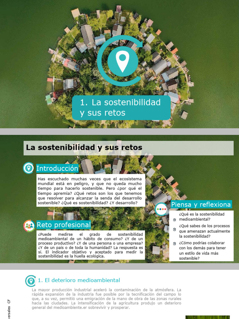 UD. 1 La Sostenibilidad y Sus Retos | PDF | Sustentabilidad | Economía ...