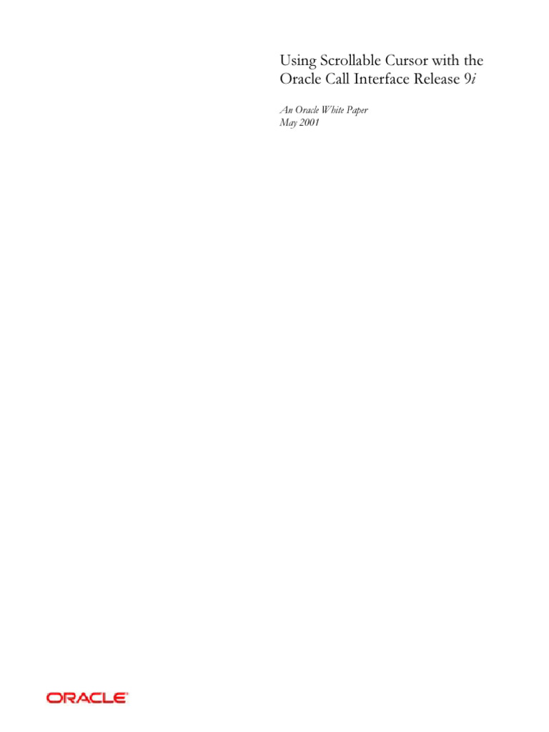 Using OCI Scrollable Cursor Guide | PDF | Computer Science | Software ...