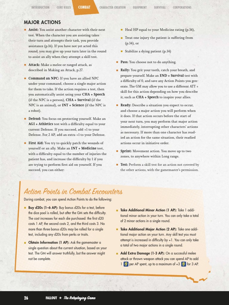 Fallout Core Rulebook Digital Release - February 2023-28 | PDF | Role ...