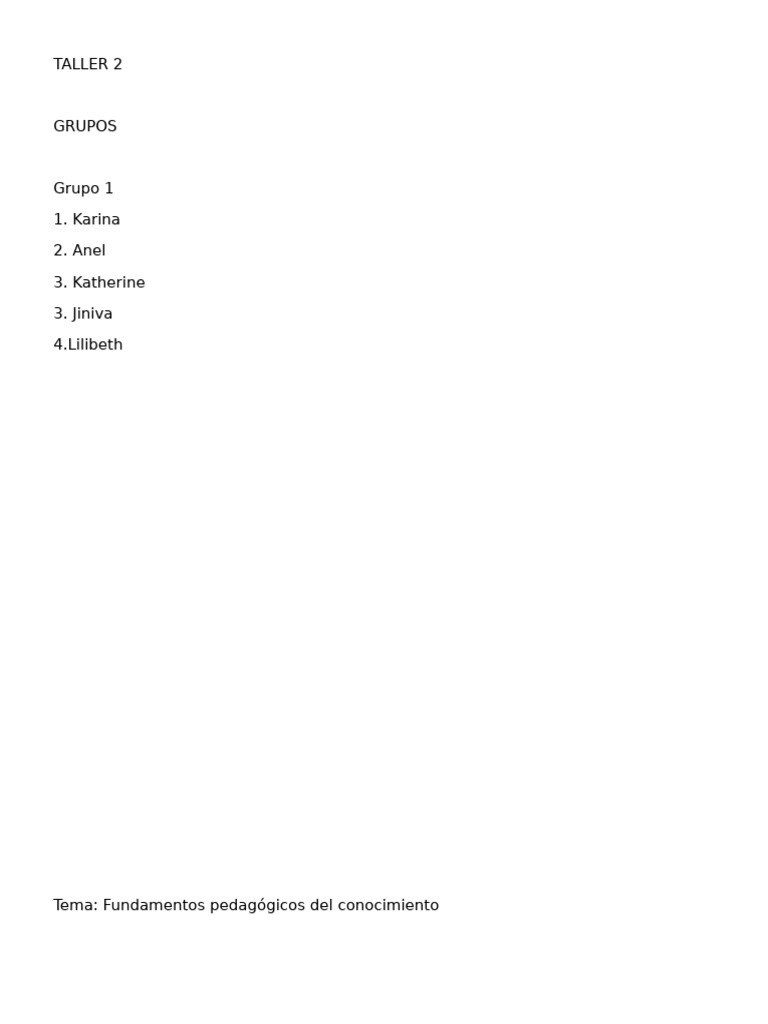 TALLER 2 | PDF
