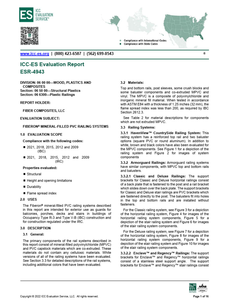 ICC-ES Evaluation Report ESR-4943 | PDF | Materials