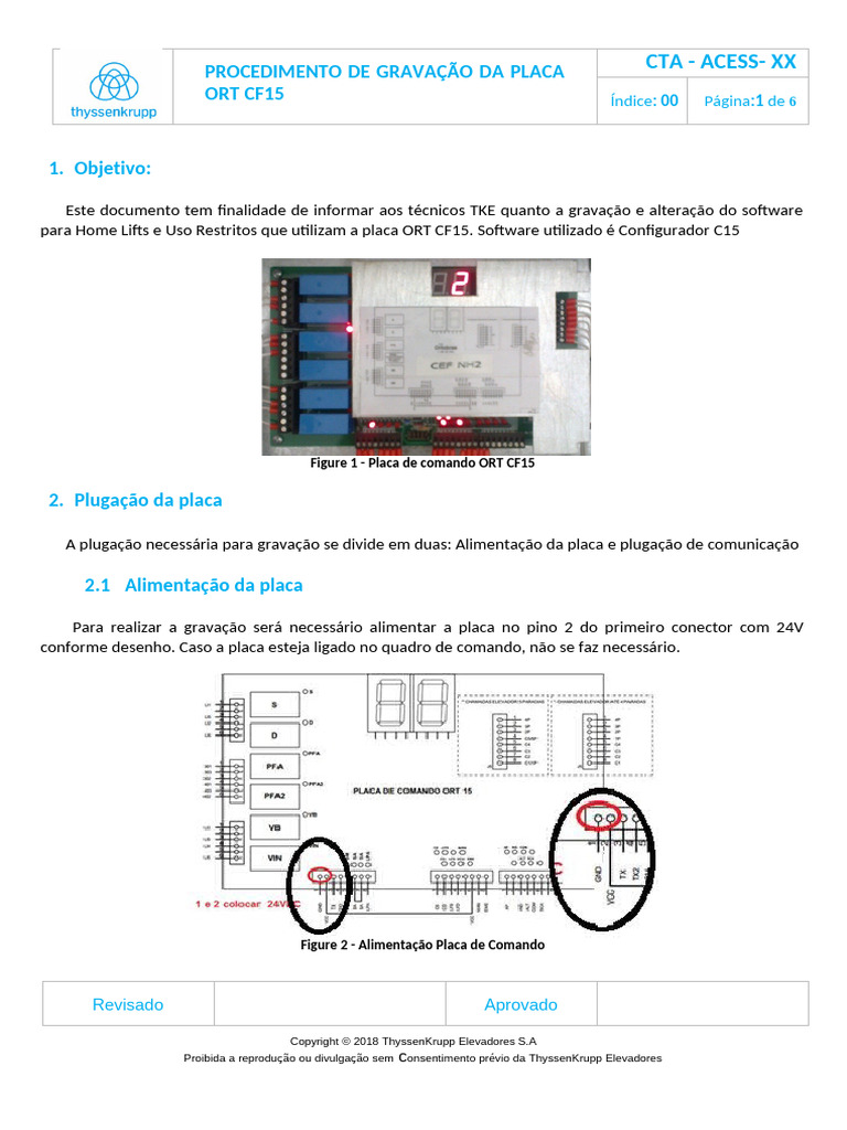 Gravação da Placa ORT CF15: Procedimento | PDF | USB | Informática