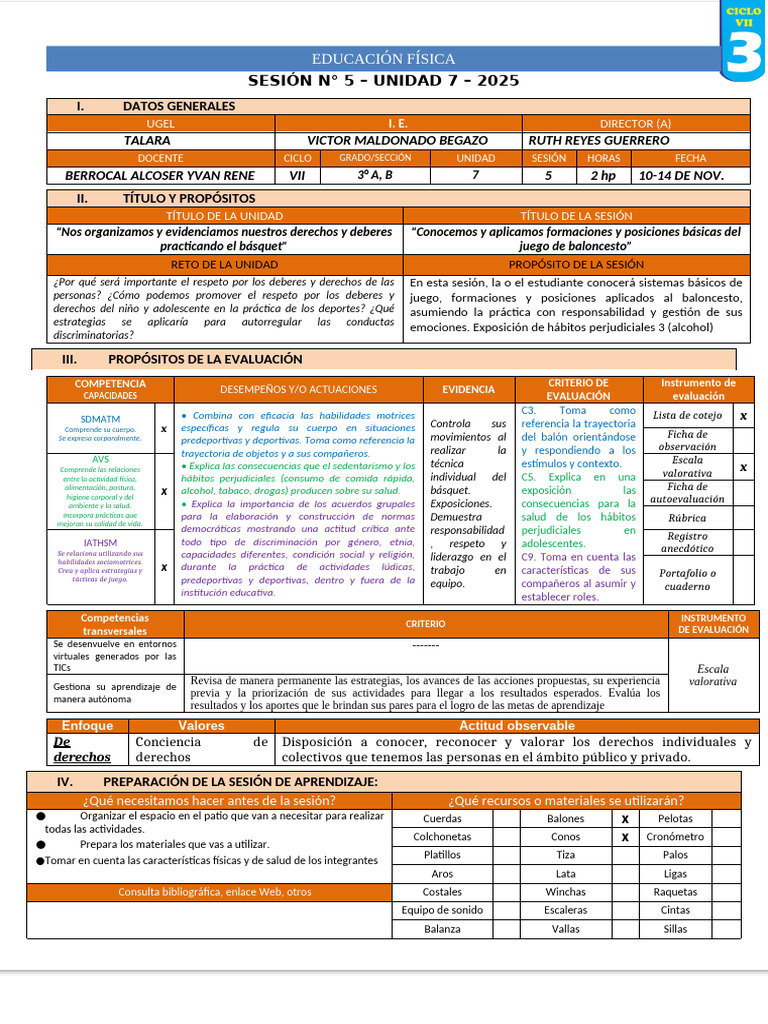 Sesión 5 Unidad 7 Vii 3° | PDF | Aprendizaje | Las emociones