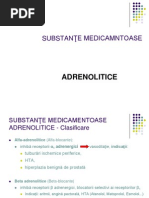 Substante medicamentoase adrenolitice 