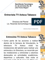 Entrevista TV Azteca