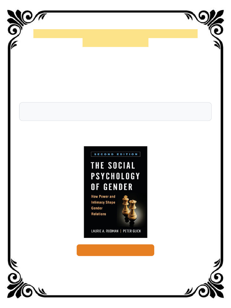 The Social Psychology of Gender Second Edition Laurie A. Rudman digital ...