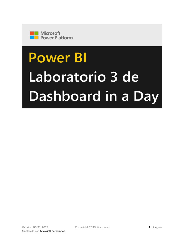 Laboratorio 3: Creación de Informes en Power BI | PDF | Microsoft ...