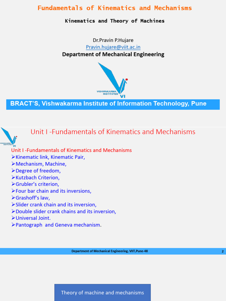 Kinematics and Mechanisms Basics | PDF | Machines | Kinematics
