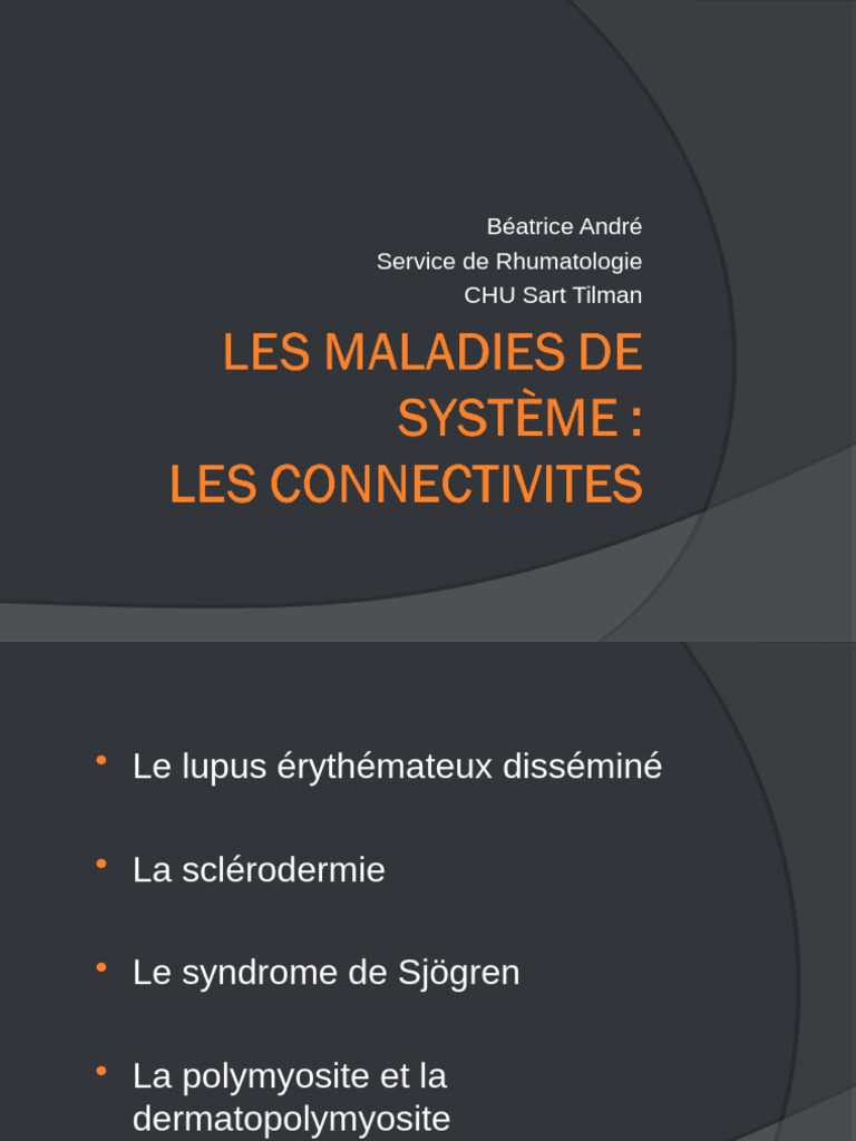 Connectivites Et Leurs Traitements | PDF | Médecine clinique | Immunologie