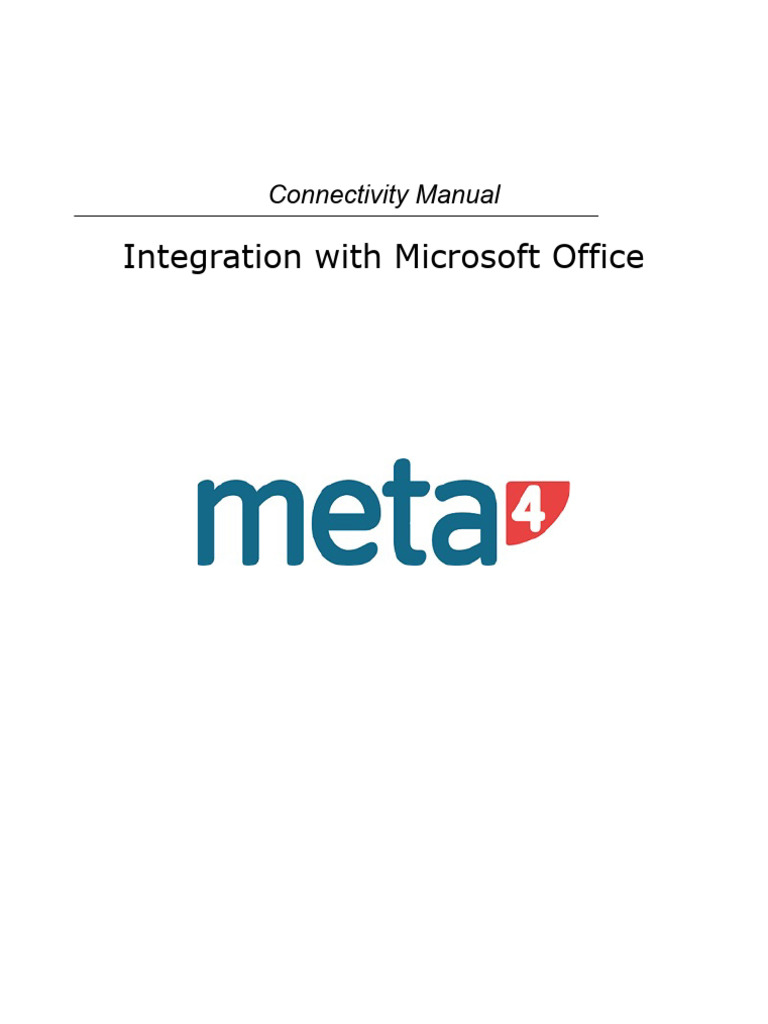 Meta4 Microsoft Office Integration Guide | PDF | Microsoft Excel ...