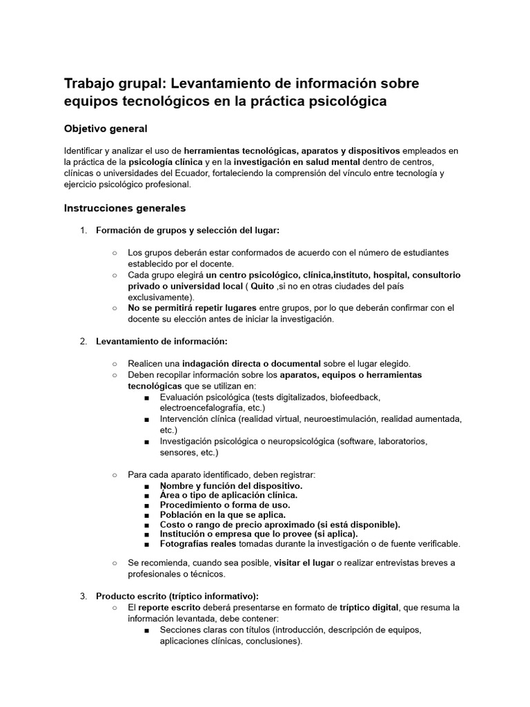 T. Grupal 2 Tics Instrucciones | PDF | Sicología | Imagen