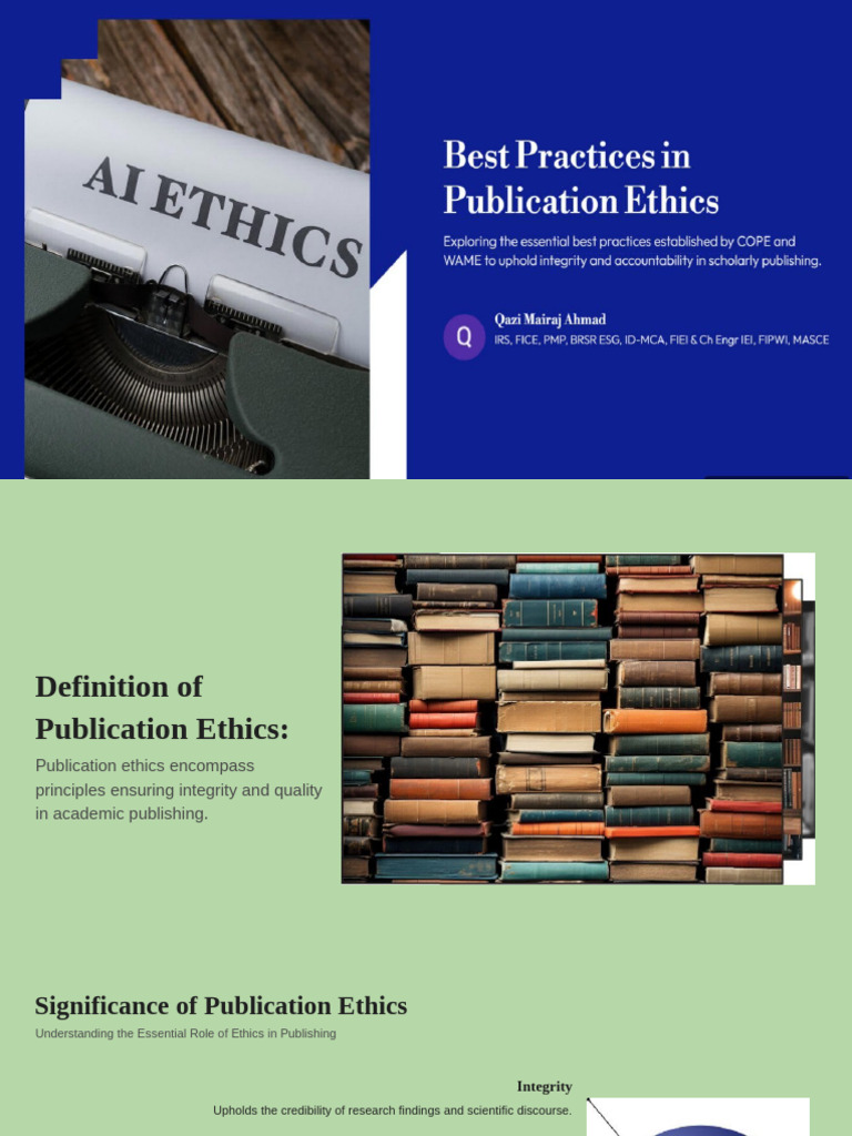 Understanding Publication Ethics Standards | PDF | Integrity