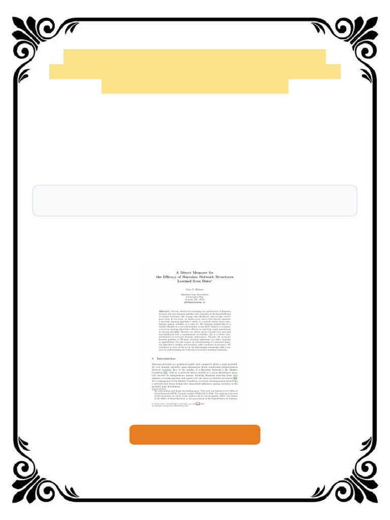 A Direct Measure for the Efficacy of Bayesian Network Structures ...