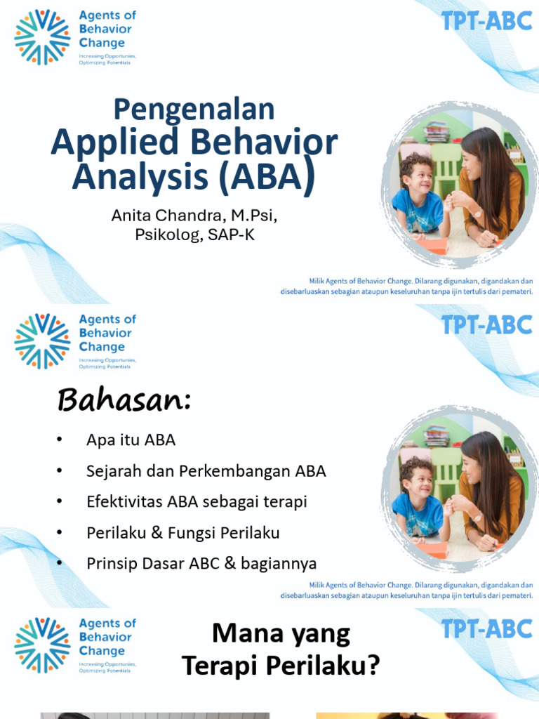 Pengenalan Applied Behavior Analysis (ABA) | PDF