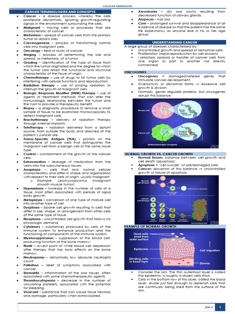 Understanding Cancer Terminology and Concepts | PDF | Cancer | Metastasis