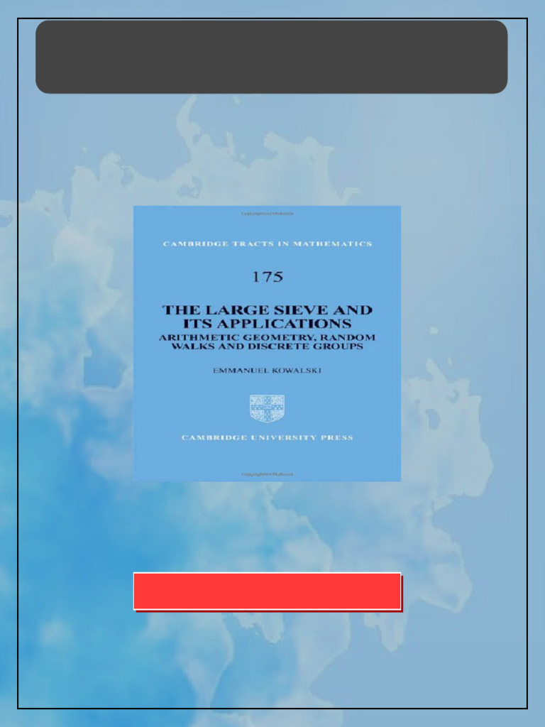 The Large Sieve and its Applications Arithmetic Geometry Random Walks ...