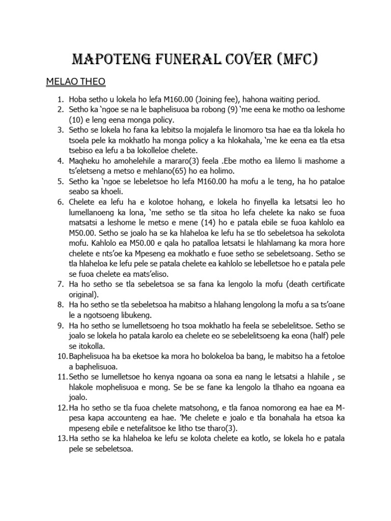 MFC Rules | PDF
