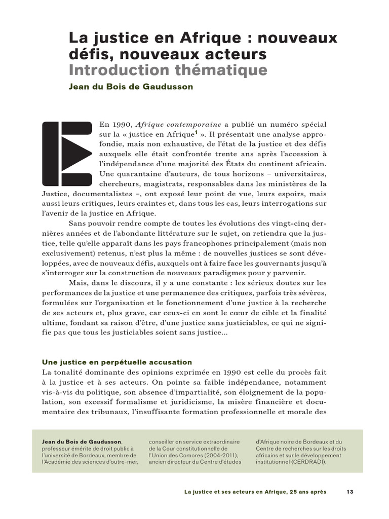 État de la justice en Afrique en 2023 | PDF | Afrique | Constitution