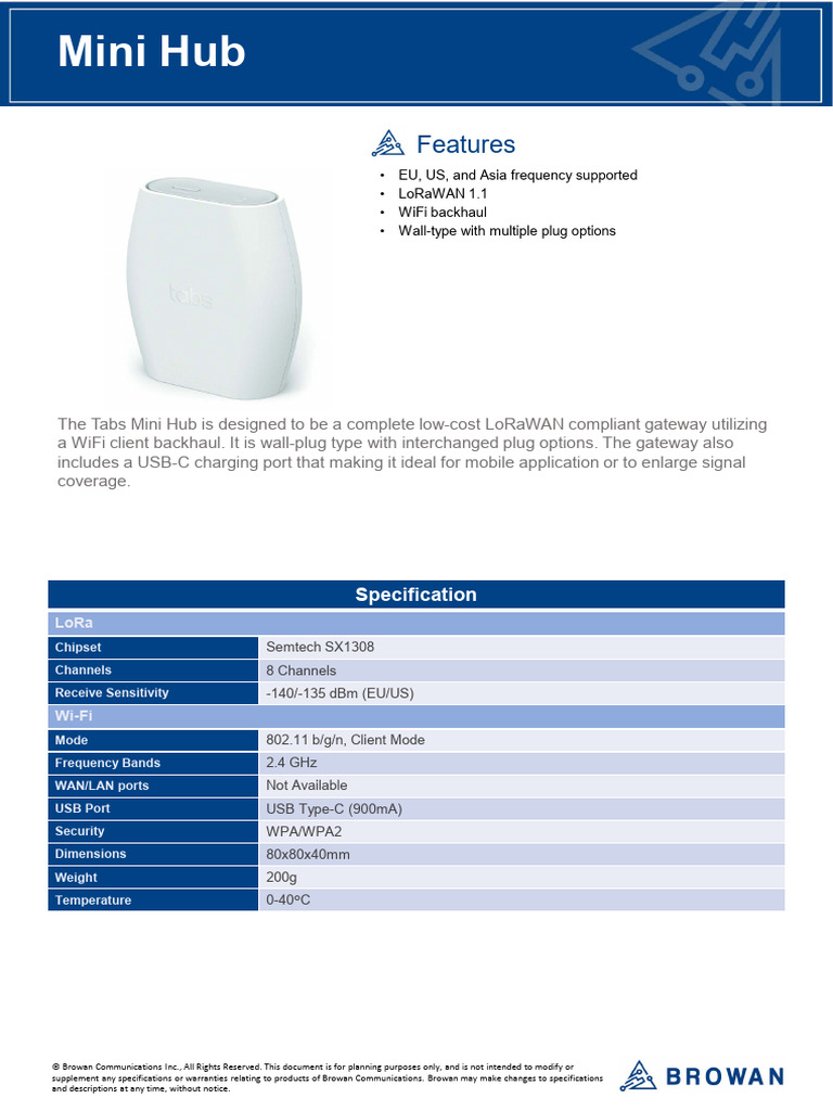 DM_Mini Hub_0717 | PDF | Wi Fi | Telecommunications