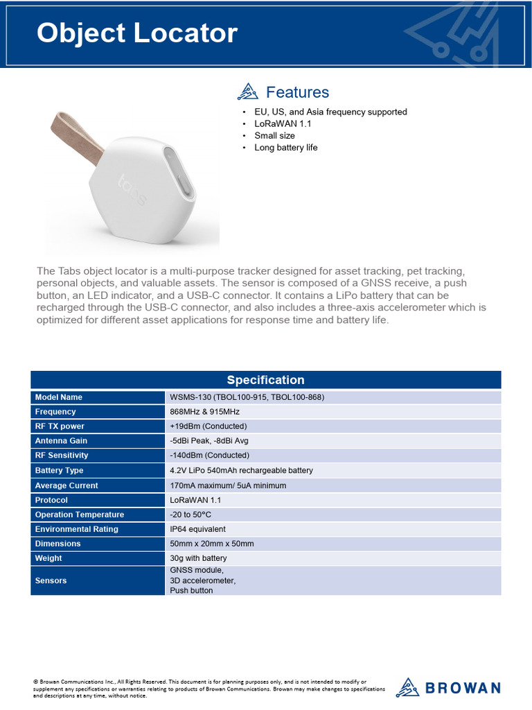 DM_Object Locator_0717 | PDF | Wireless | Telecommunications Engineering