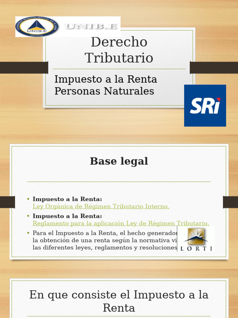 Impuesto a la Renta para Personas Naturales | PDF | Impuestos ...