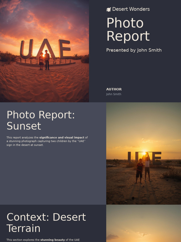 UAE Desert Sunset Photo Report | PDF