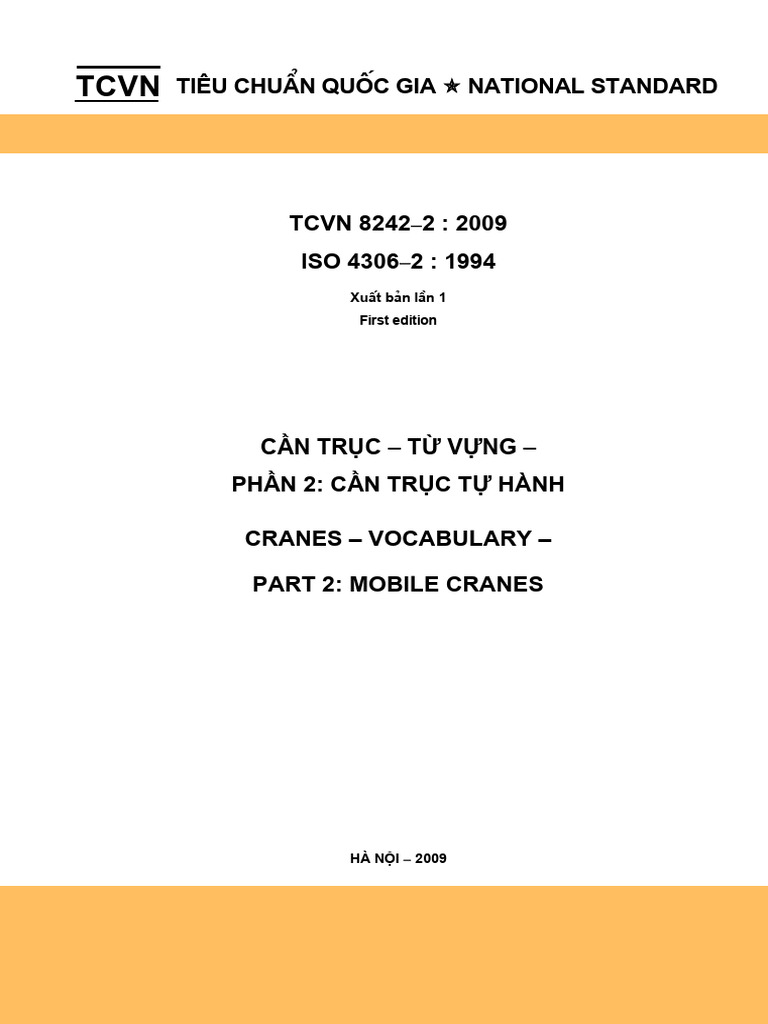 TCVN 8242-2 - 2009 (Iso 4306-2 - 1994) | PDF