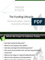 The Funding Lifecycle: The Founder Institute - May 23, 2012 Presented By: Jeff Stewart