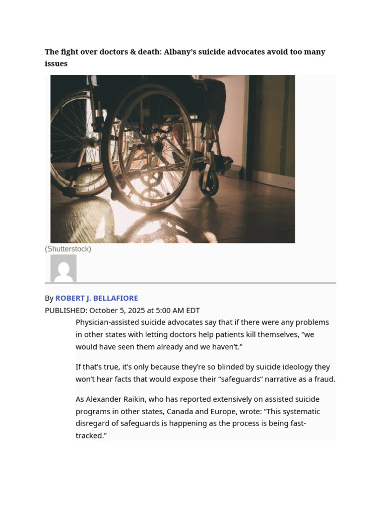 The Fight Over Doctors & Death | PDF | Health Care | Medicine