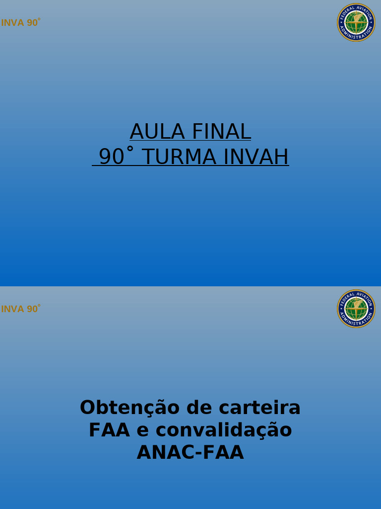 Licença FAA: Guia de Convalidação ANAC | PDF | Aeronave | Transporte