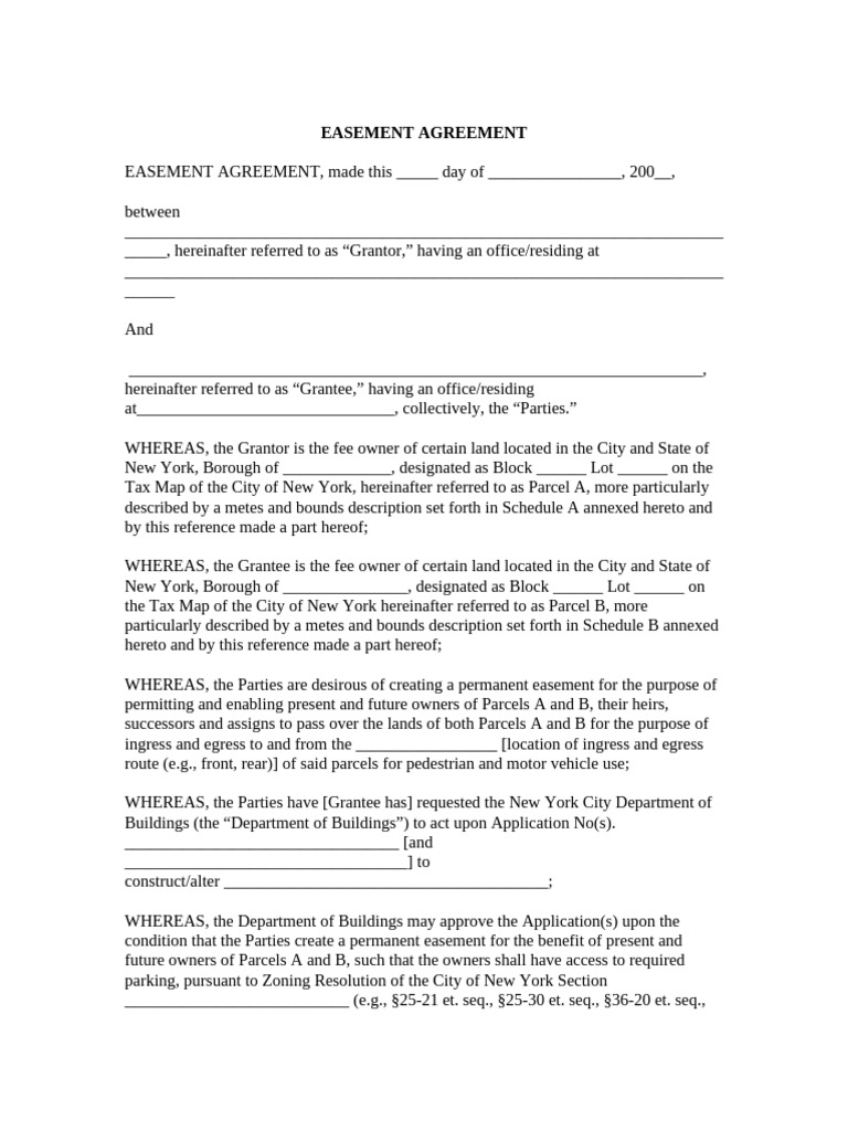 EASEMENT AGREEMENT | PDF | Easement | Natural Resources Law