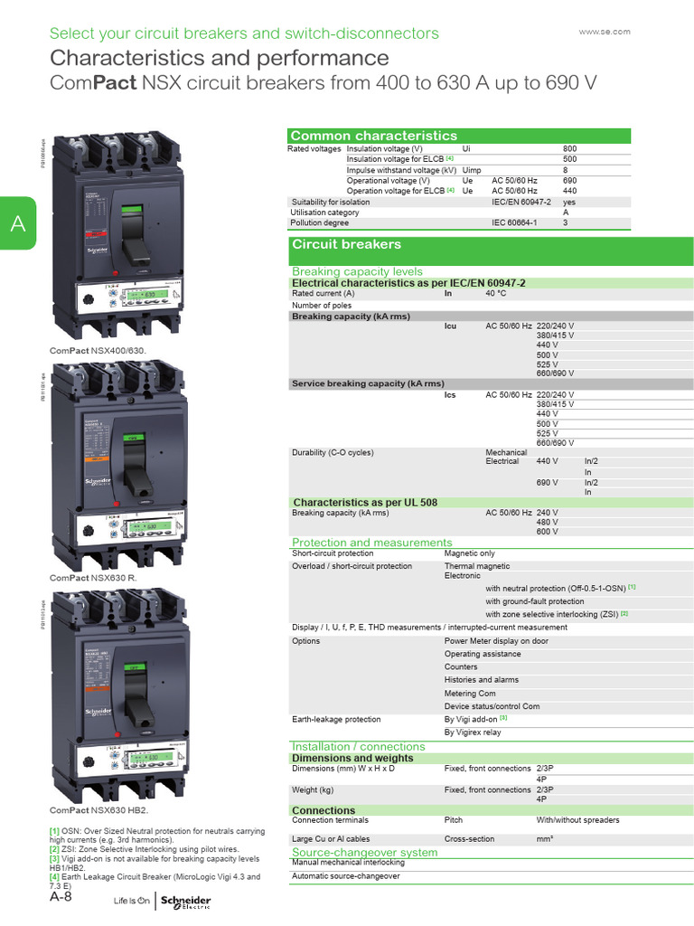 Circuit Breakers: Specs & Selection Guide | PDF | Alternating Current ...