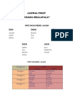 JADWAL PIKET Jualan