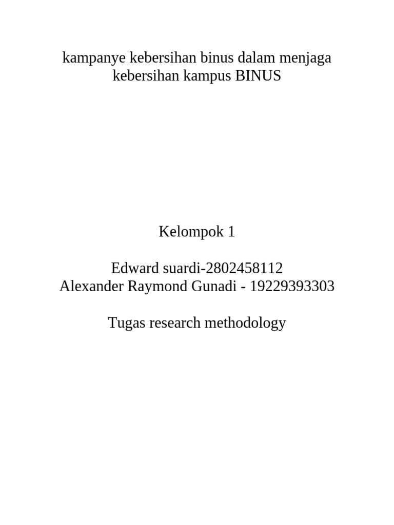 Proposal Uts Riset | PDF