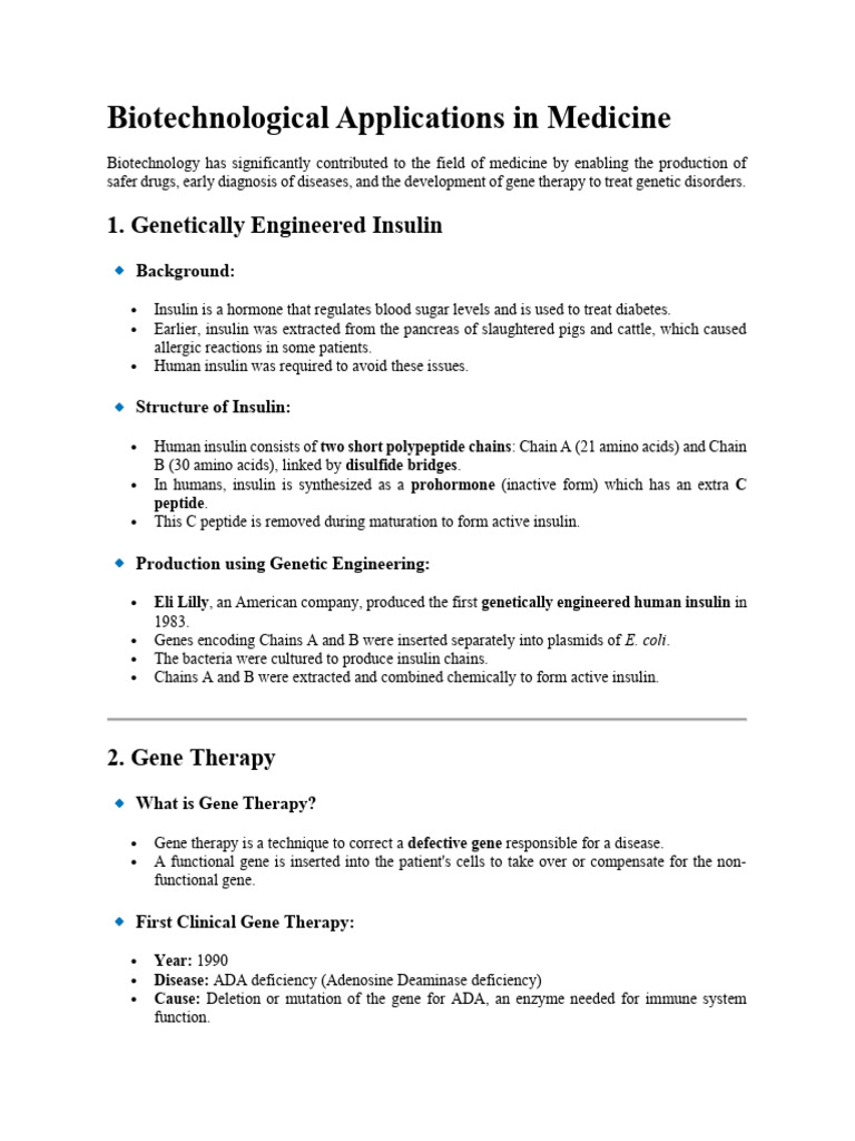 Biotech Innovations in Medicine | PDF | Molecular Biology | Polymerase ...
