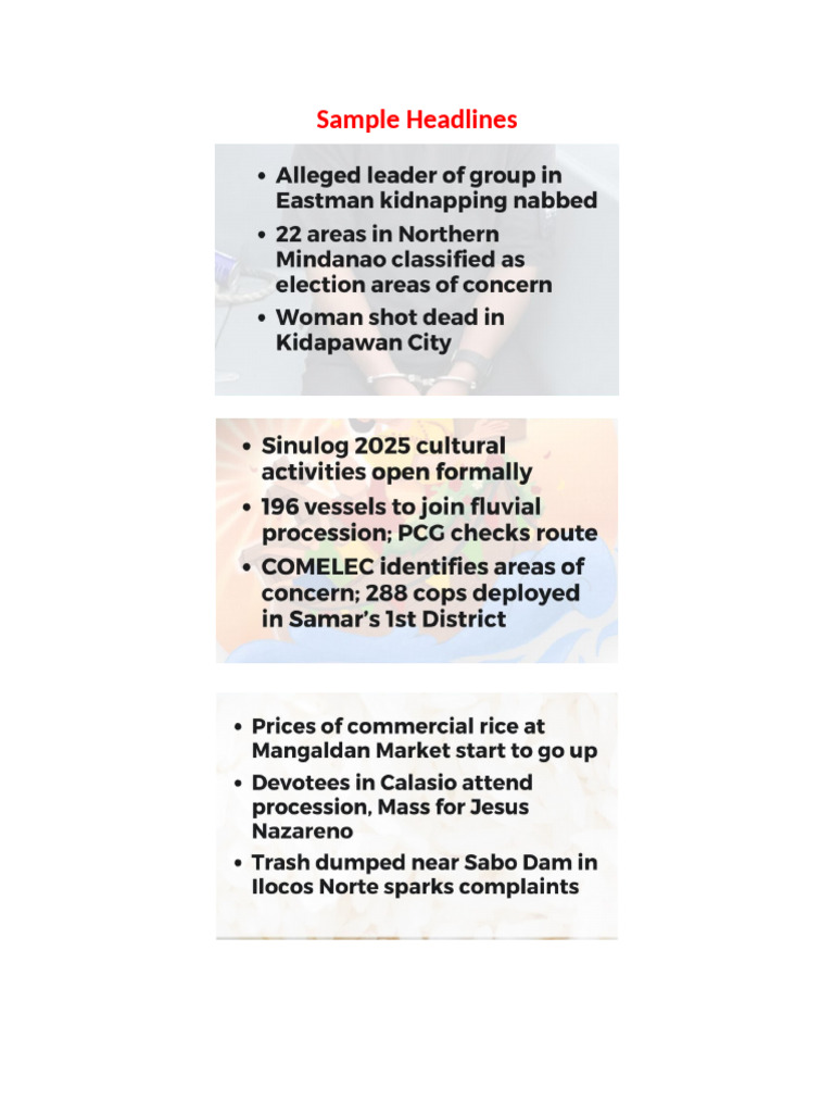 Sample Headlines | PDF