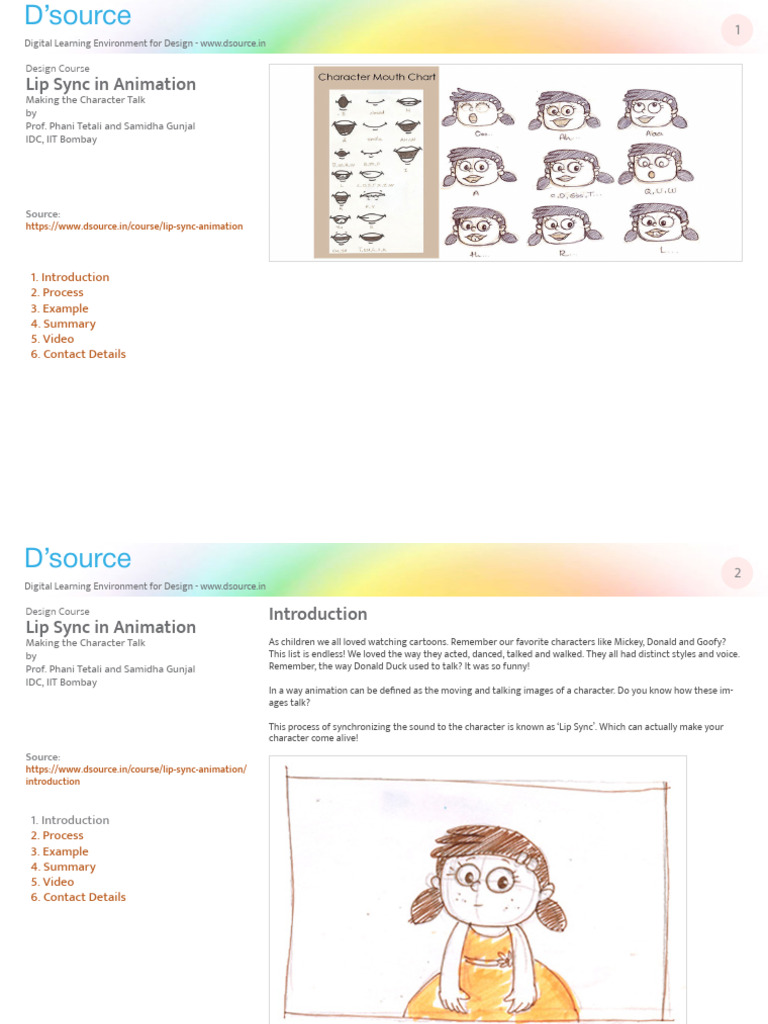 Lip Sync Animation Course Guide | PDF | Animation