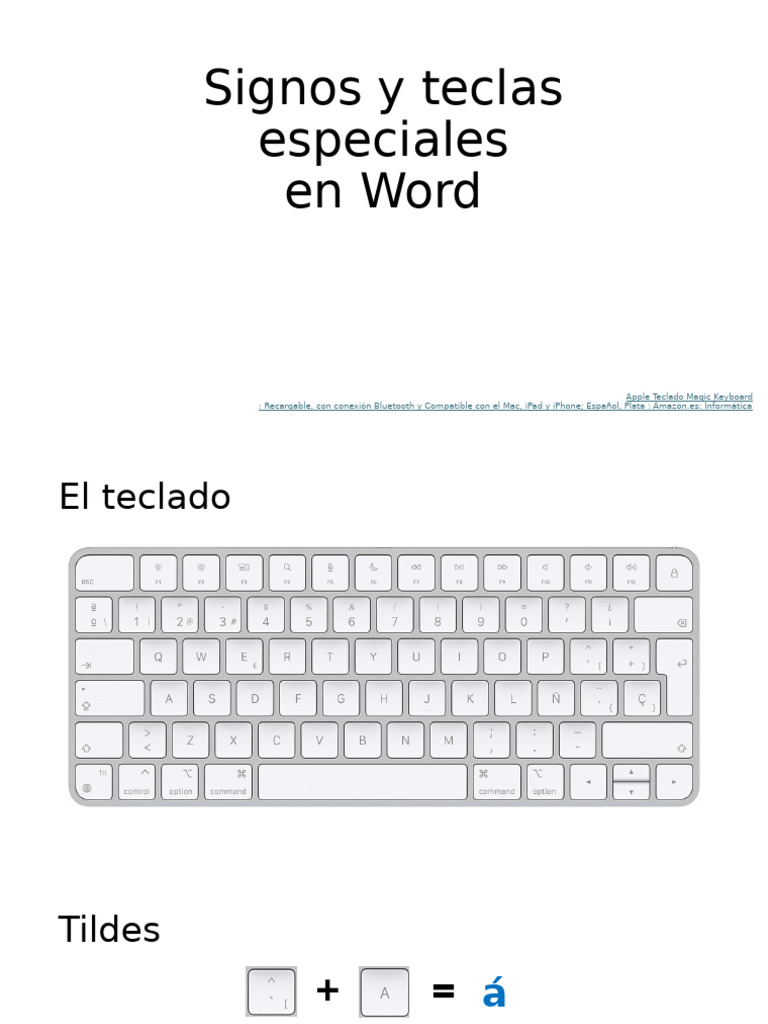 Signos y Teclas Especiales | PDF