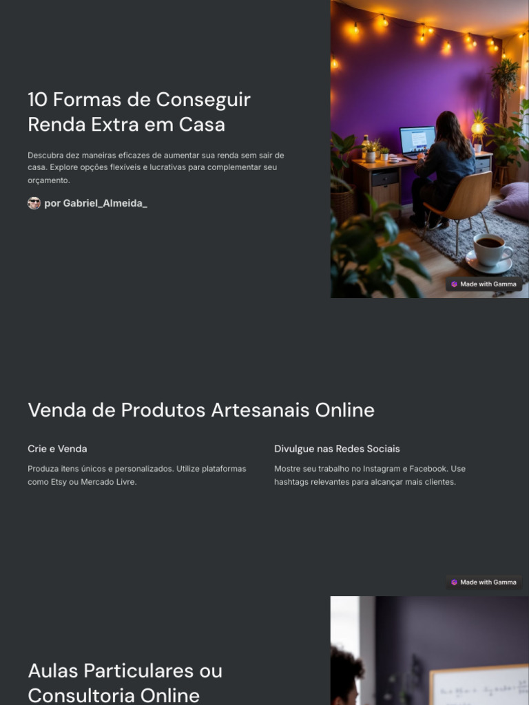10 Formas de Conseguir Renda Extra Em Casa | PDF | Internet | Ciberespaço