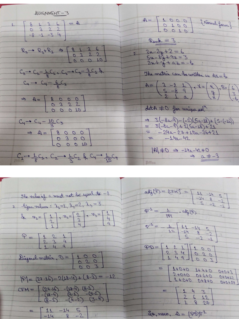 Maths Assignment 3 | PDF