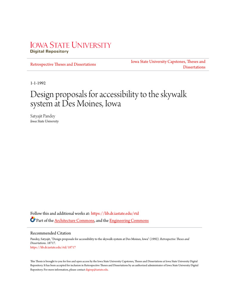 Design Proposals For Accessibility To The Skywalk System at Des M | PDF ...