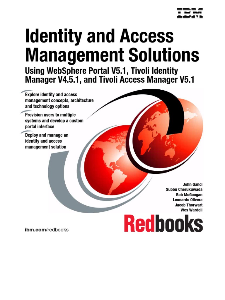 Identity and Access Management Solutions Using WebSphere Portal V5.1,  Tivoli Identity Manager V4.5.1, and Tivoli Access Manager V5.1 Sg246692 |  PDF | Ibm Db2 | Provisioning