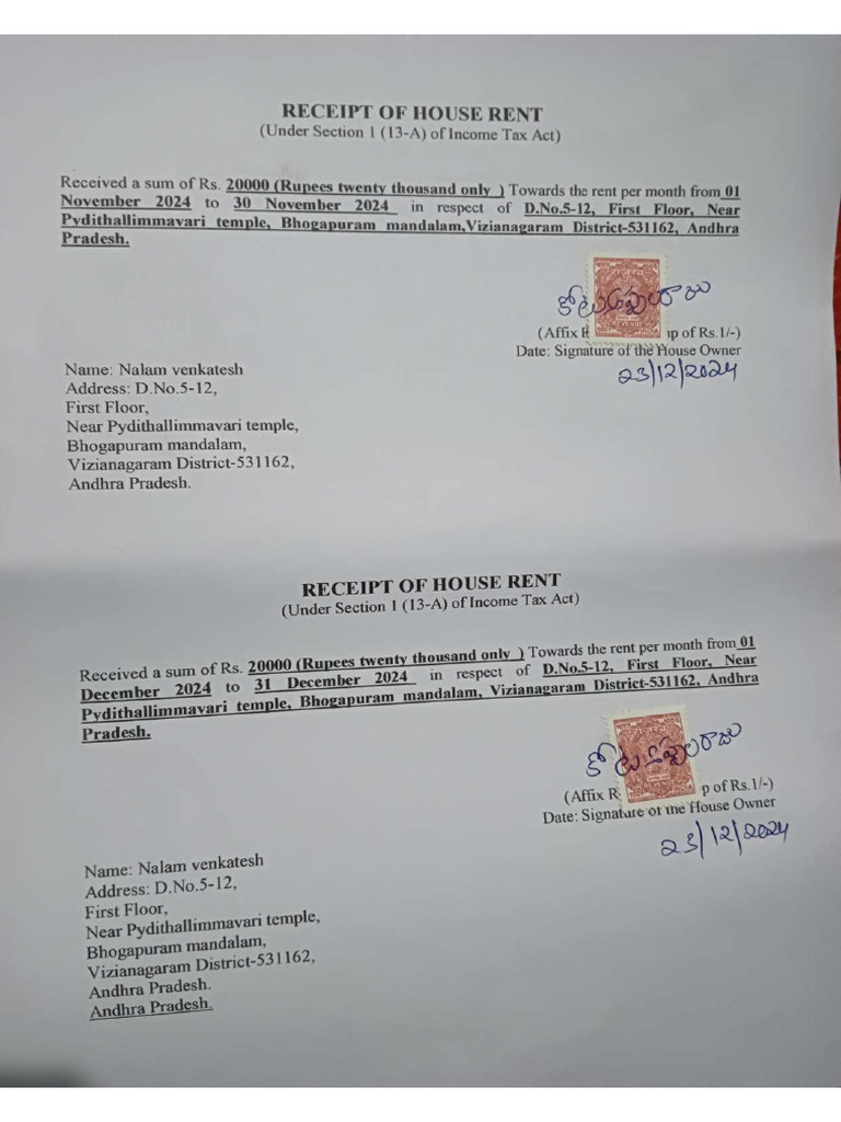 Rent Slip | PDF