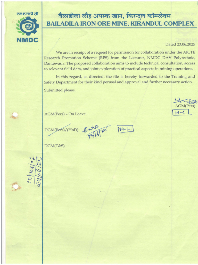 AICTE RPS Collaboration Request | PDF | Natural Materials | Heavy Industry