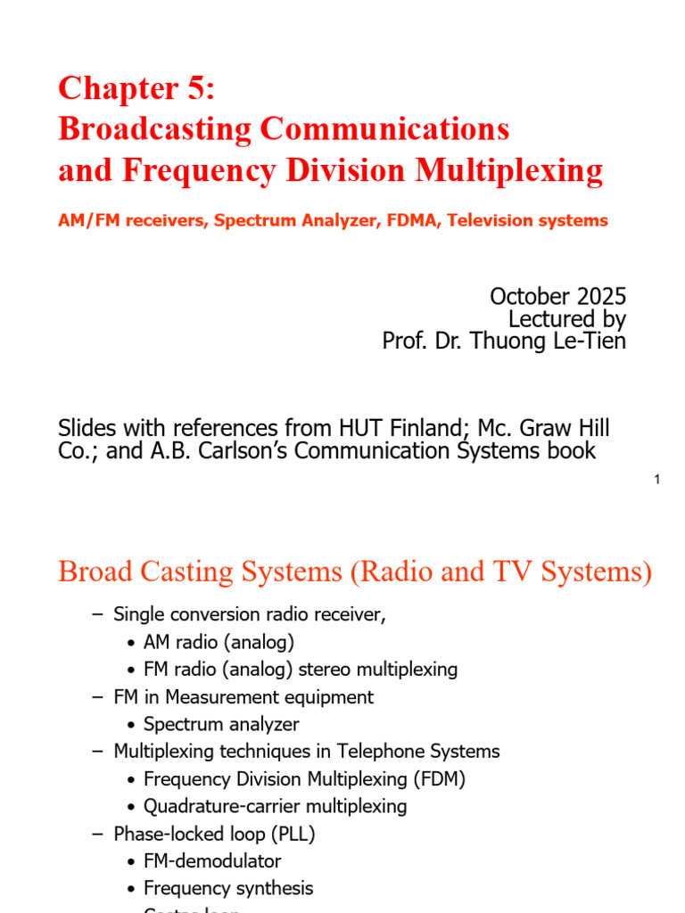 Broadcasting and Frequency Division Multiplexing | PDF | Orthogonal ...