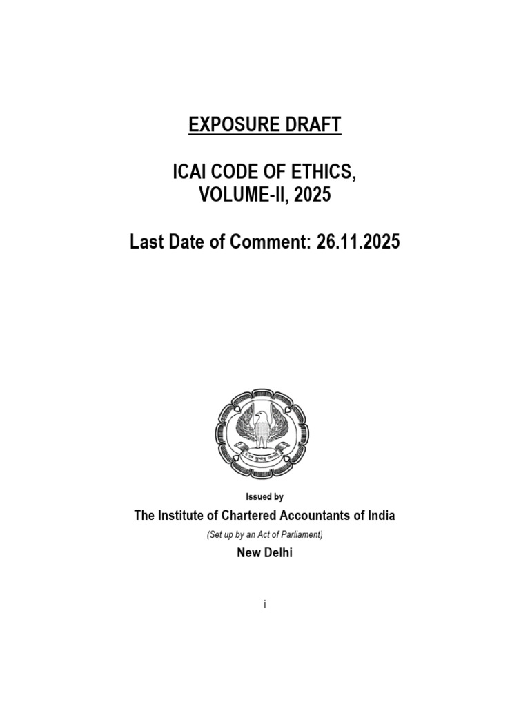 ICAI Code of Ethics Volume II 2025 | PDF | Accounting | Audit