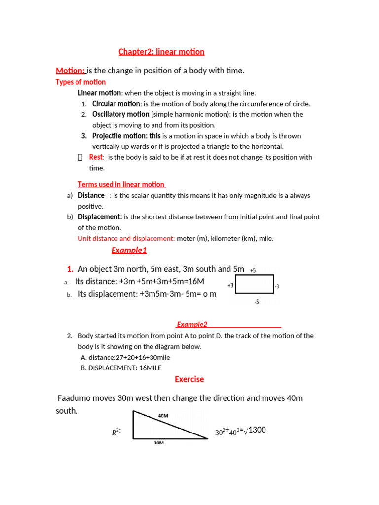 Chapter 2docx 222 | PDF | Acceleration | Distance
