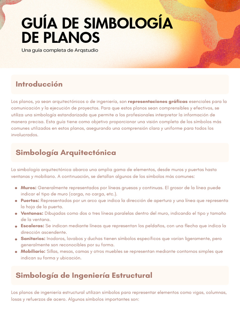 Simbología Esencial en Planos Arquitectónicos | PDF | Mueble
