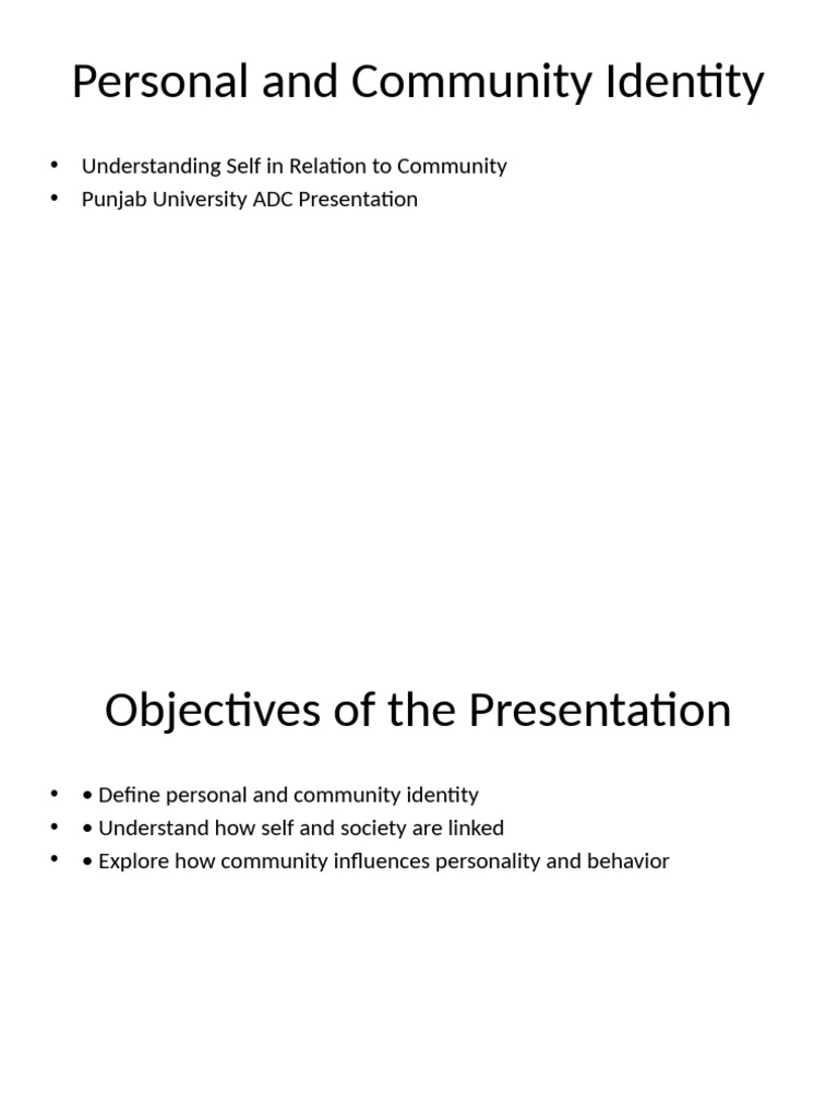 Understanding Personal and Community Identity | PDF | Identity (Social ...
