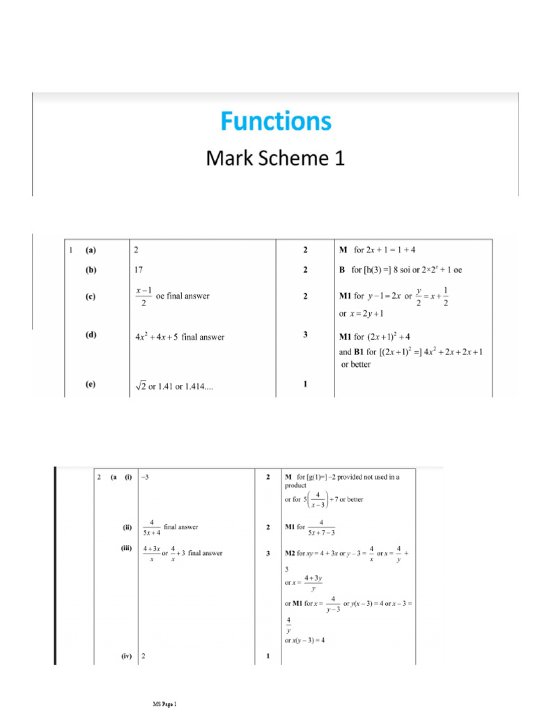 Functions MS | PDF